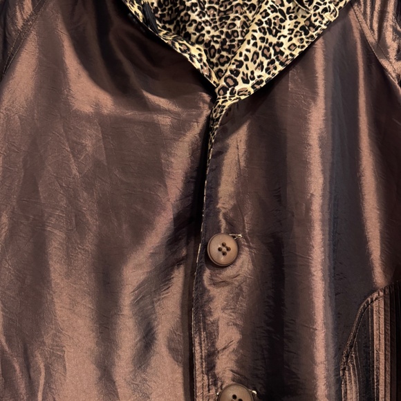 Reversible Leopard Print Trench Coat – Oversized Fit – Approx. XL - Picture 11 of 13